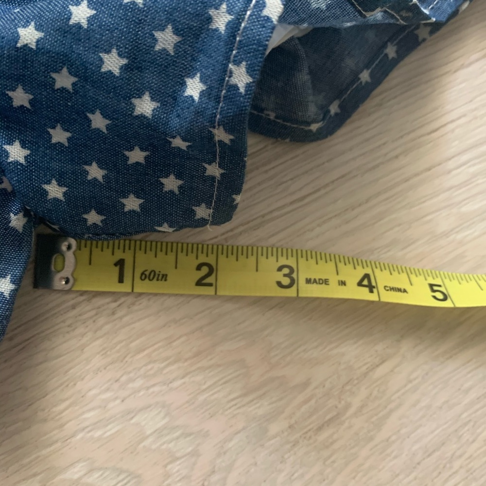 Lucca Couture Denim Chambray Star Romper Peplum M - Picture 11 of 11